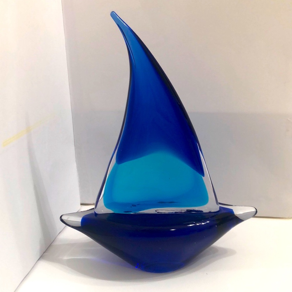 Beautiful Murano Glass Nautical Sailboat